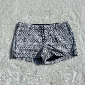 Black Geometric Shorts